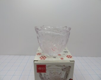 H 415 Mikasa Glass Votive Candle Holder Angels