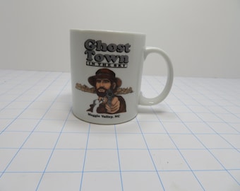 F 68 Vintage Rare 1980 Ceramic Collectors Mug From Ghost Town In The Sky In Maggie Valley North Carolina Mint Condition