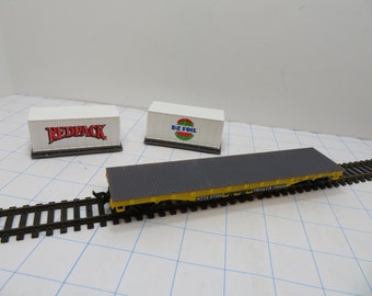 MH 344 HO Life-Like Shoprite Flat Car With Containers Vintage 1996 Brand New