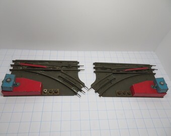 H 838 Marx O/27 Set Of Switches Right And Left Hand 1950's Sold As Is
