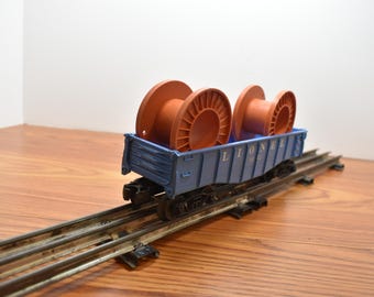 T 519 O Gauge Lionel 6024 Gondola With Load 1950 Well Weighted, Metal Wheels Great Shape