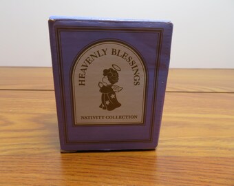 F 182 Avon 1986 Porcelain Heavenly Blessings Nativity Collection Melchlor - Brand New Old Stock In Original Box