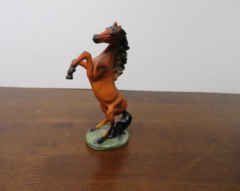 F 205 Vintage 1980 Polyresin Solid Smooth Finish Horse Figurine - No Chips Or Cracks - Well Weighted