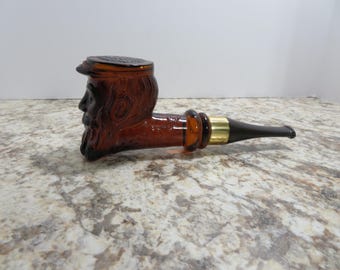 P 323 Vintage Avon Deep Woods Aftershave Pipe Shaped 1967 3oz Full Bottle - Rare - Excellent Condition