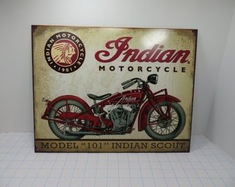 Vintage Indian Scout Tin Motorcycle New Old Stock