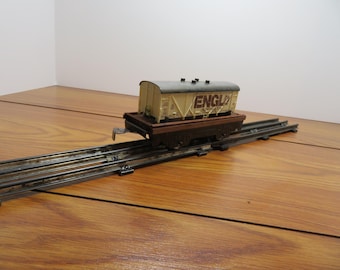 T 869 O Gauge Marx Renovated Tin/Wood Flat Car With Load - 1950's - Nice Shape