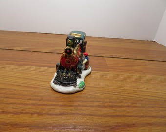 T 614 Vintage Cobblestone Corners 2003 Hand Painted Ceramic Train Engine No Chips Or Cracks