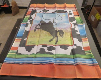 Western Cowboy Flag Brand 40" L x 28" W - New Old Stock