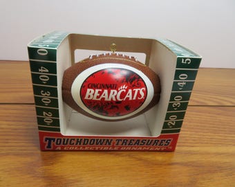 F 135 Vintage 1990 Toucdown Treasures Colletable Ornamnet University Of Cincinnati Brand New Old Stock
