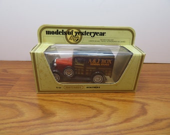T 41 Matchbox Die Cast Models Of Yesteryear A & J General Stores Y-21 1930 Ford A 1:40 Scale 1978 New Old Stock