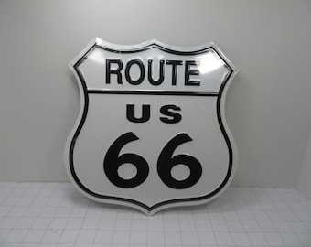 Vintage Route 66 Tin Sign - New Old Stock