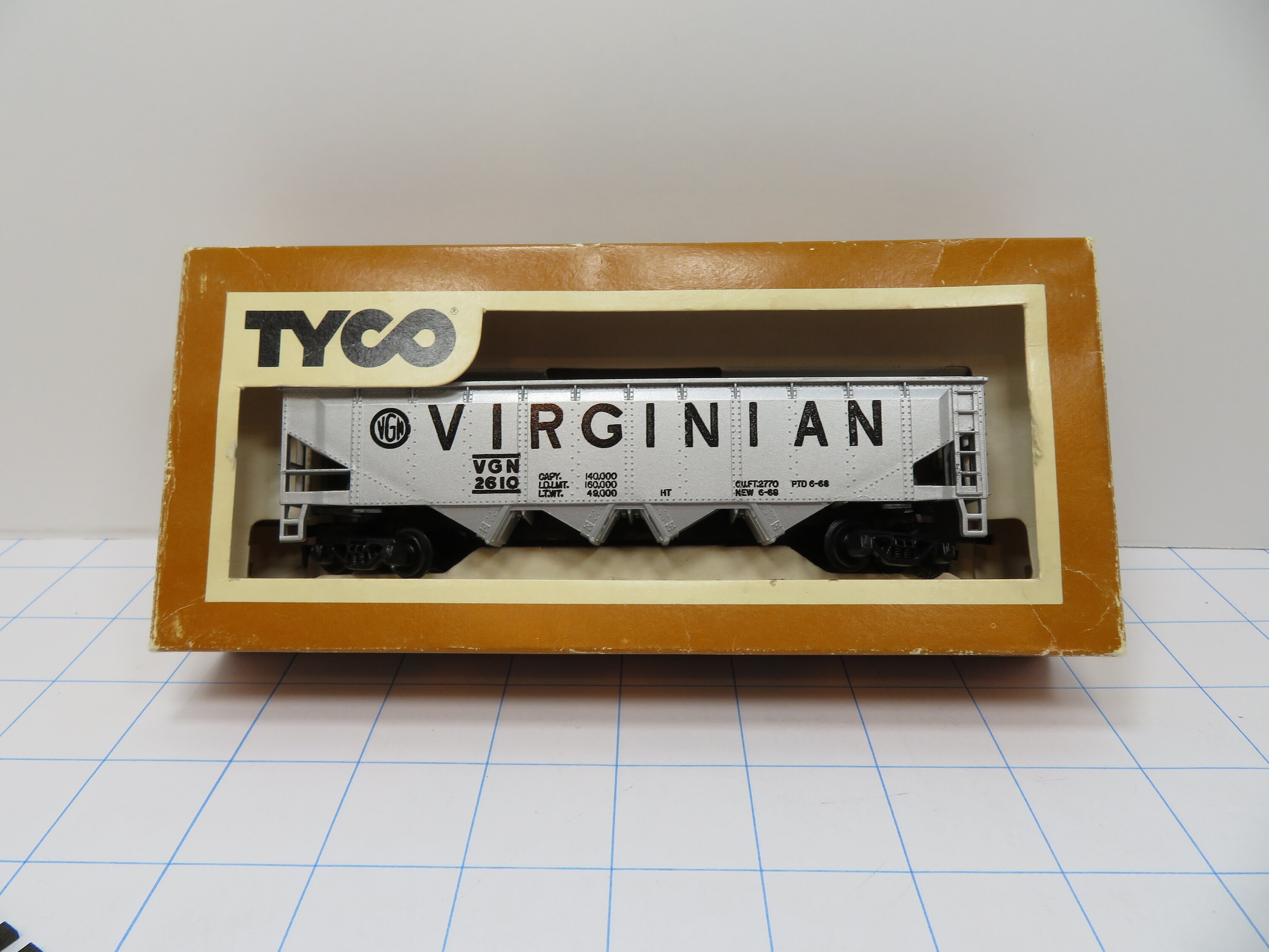 H 129 HO Tyco Hopper Car Virginian 2610