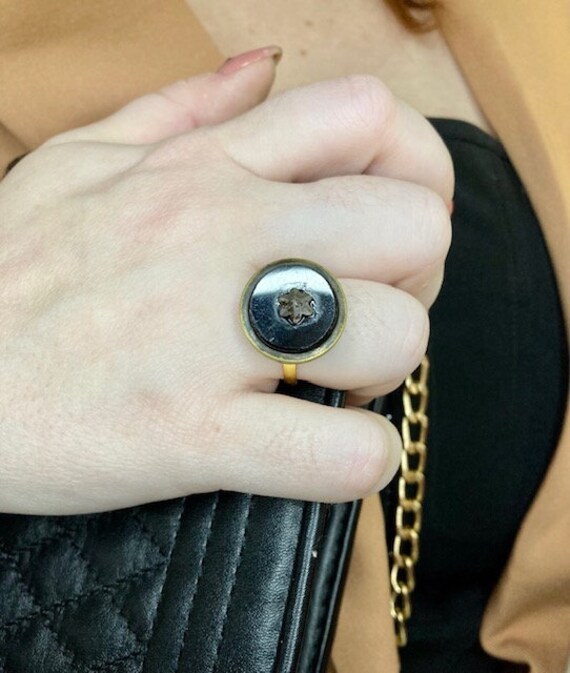Antique button rings store