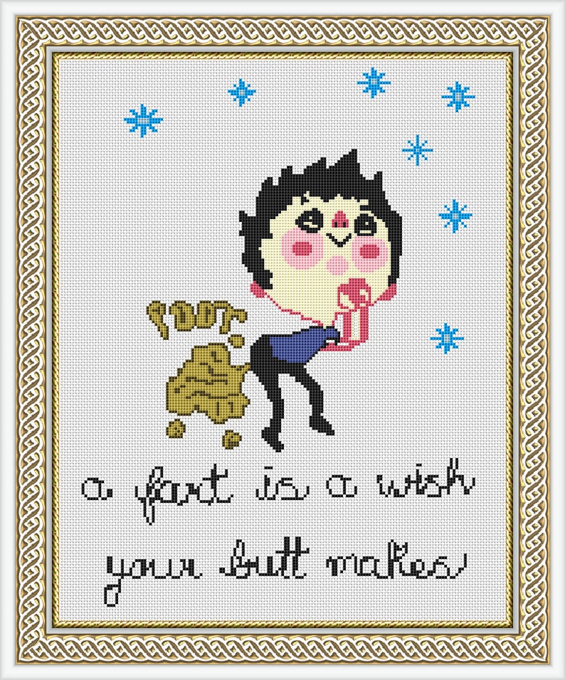 CROSS-STITCH-PATTERN-Fart | Etsy