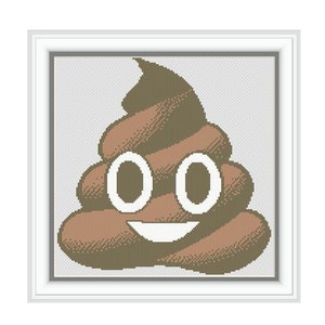 Funny Cross stitch pattern Poop,Instant download PDF