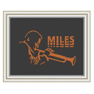 Cross stitch pattern &quot;Miles Davis&quot;,Instant download PDF