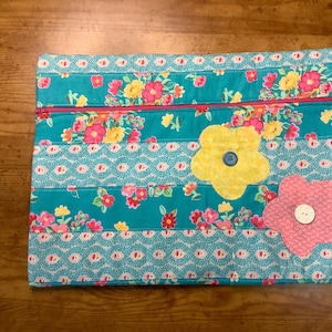 Sewing Accessories Project Bag, Cross Stitch Project Bag, Fabric Front, WIP Bag,  Embroidery, Needlework Bag.