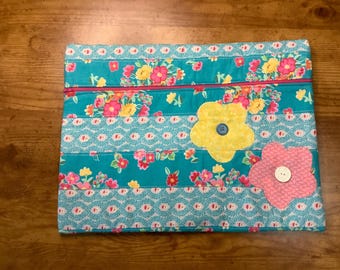 Naai-accessoires Projecttas, projecttas kruissteek, stoffen voorkant, WIP-tas, borduurtas, handwerktas.
