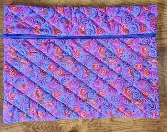 Sewing Accessories Project Bag, Cross Stitch Project Bag, Fabric Front, WIP Bag,  Embroidery, Needlework Bag.
