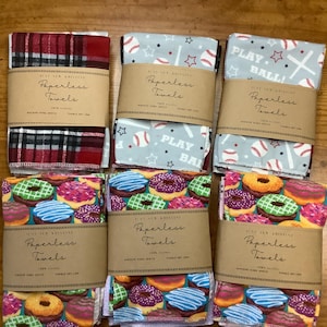 Cloth napkins-children&#39;s napkins - lunch box napkins - Set of 4 1 ply 13x13 inches