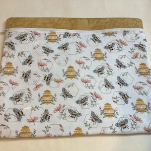 Sewing Accessories Project Bag, Cross Stitch Project Bag, Fabric Front, WIP Bag,  Embroidery, Needlework Bag.