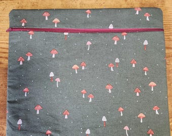 Borsa per progetti di cucito, borsa per progetti di punto croce, parte anteriore in tessuto, borsa WIP, ricamo, borsa per ricamo. Viola e rosa