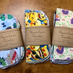 Cloth napkins-children&#39;s napkins - lunch box napkins - Set of 13 8x7 1 ply