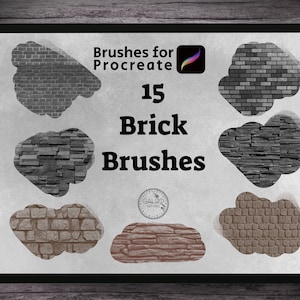 15 high quality Bricks Brushes for procreate