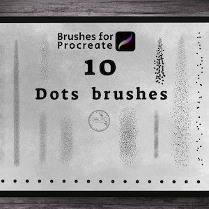 10 Basic dot work brushes. Dots brushes for Procreate.