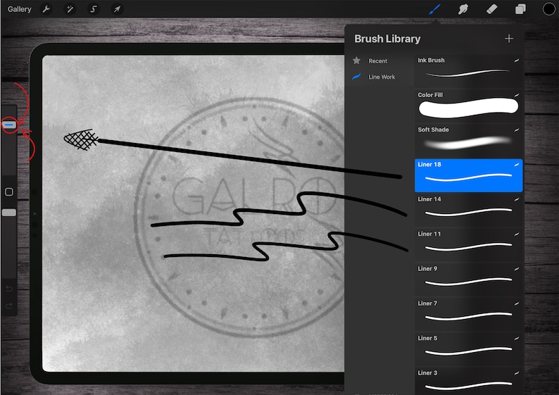20 Basic Line Work Brushes. Line Art Brushes for Procreate. Etsy