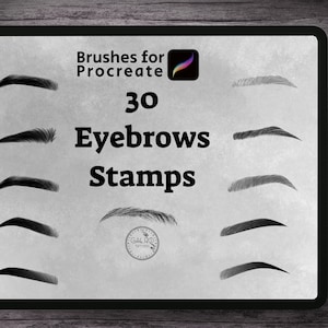 30 Eyebrows Stamps Brushes for proceate