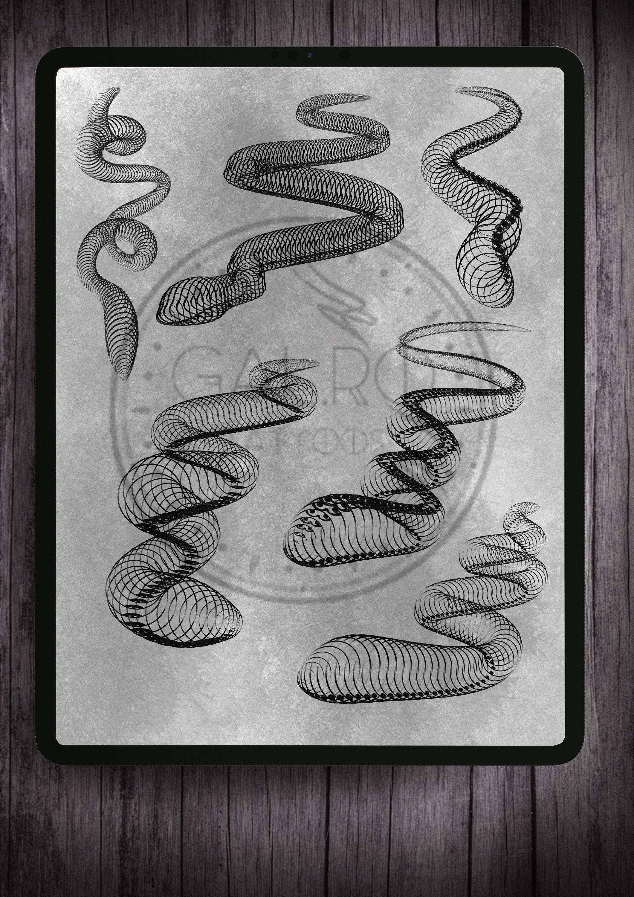10 Snake Maker Brush. Snakes Brushes for Procreate. Etsy