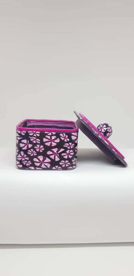 Boîte Fleurie Rose et Noire