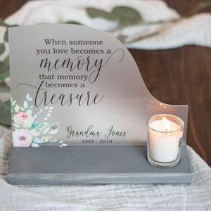 Sympathy Gift Loss of Mother - Personalized Bereavement Gift - In Loving Memory Candle