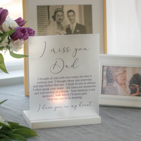 Memorial Gift - Dad Memorial - Sympathy Gift Loss of Father - Condolence Gift - Remembrance Gifts