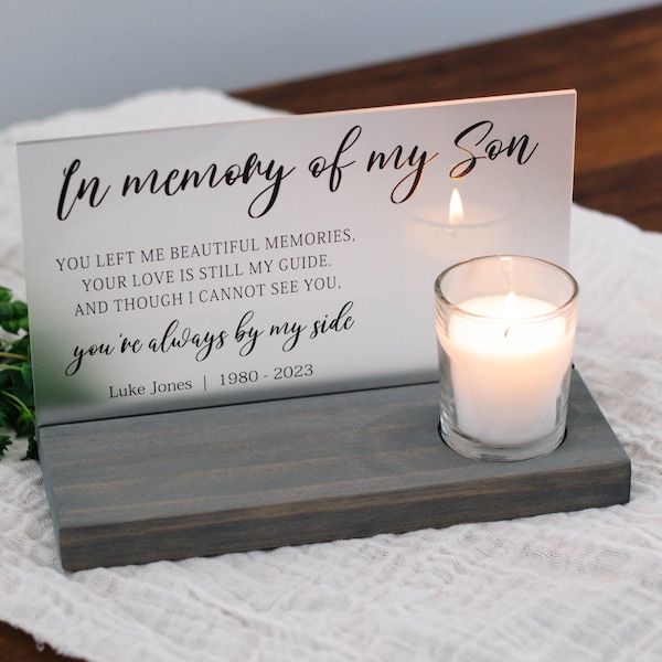 Loss of Son - In Memory of my Son - Bereavement Gift - Sympathy Gift - Memorial Candle Holder