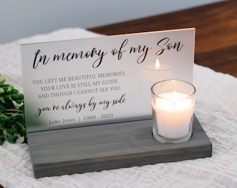 Loss of Son - In Memory of my Son - Bereavement Gift - Sympathy Gift - Memorial Candle Holder