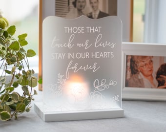 Memorial Candle - Acrylic Wedding Sign for Memory Table - Wedding Decor
