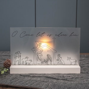 Nativity Scene Christmas Candle Holder Christian Decor for Holidays image 8