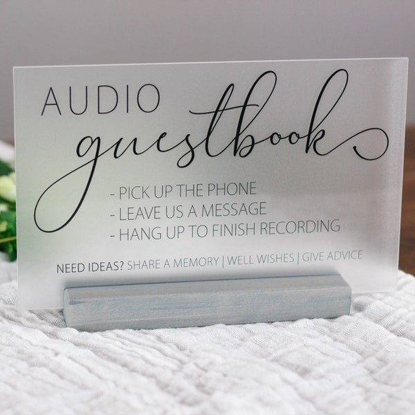 Audio Guestbook Sign for Wedding or Event - Telephone Guestbook Sign - Please Record a Message