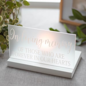 Wedding Memorial Sign In Loving Memory Wedding Sign Acrylic Wedding Sign Memorial Candle Memory Wedding Decor Wedding Luminary image 10