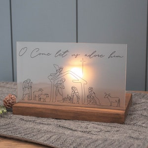 Nativity Scene Christmas Candle Holder Christian Decor for Holidays image 9