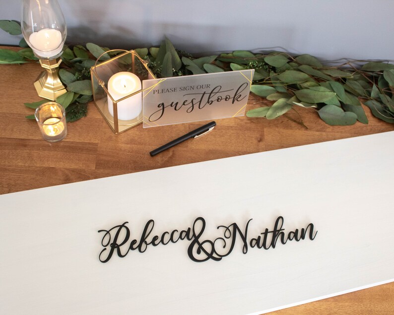 Wedding Guest Book Alternative Wood Wedding Guest Board Etsy