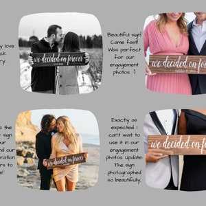 Engagement Sign Photo Prop and Save The Date Sign Engagement Party Decorations image 3