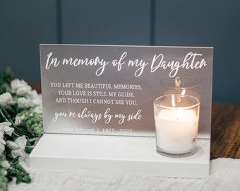 Loss of Daughter - In Memory of my Daughter - Bereavement Gift - Sympathy Gift - Memorial Candle Holder