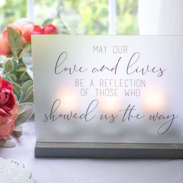 Acrylic Wedding Sign - Wedding Memorial Sign - Wedding Luminary - Sign for Virtual Wedding honoring guests who cannot attend