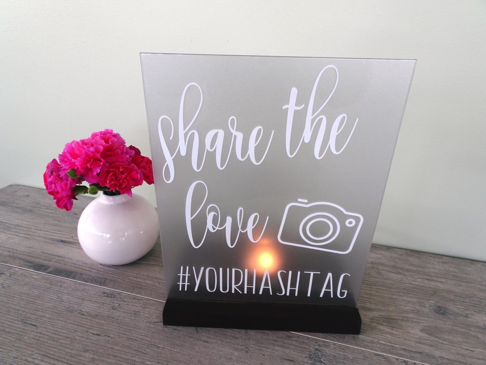 Wedding Hashtag Sign Hashtag Sign Share the Love Wedding Etsy