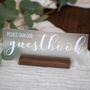 Guest Book Sign - Acrylic Wedding Sign - Wedding Guest Book Table Decor