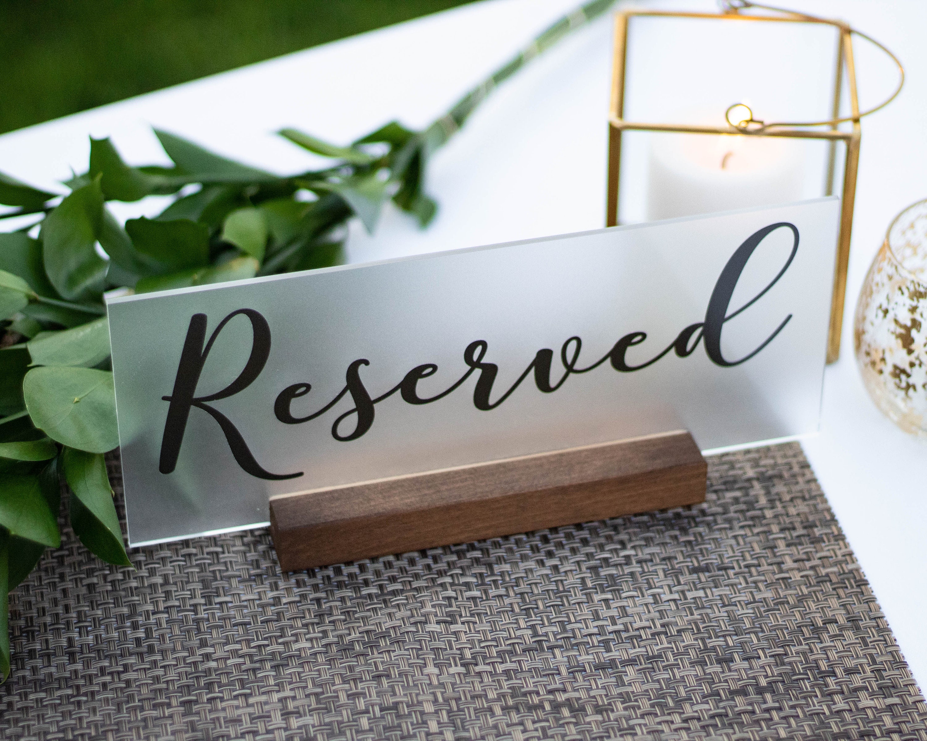 reserved-sign-wedding-reserved-table-sign-acrylic-wedding-etsy