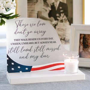 Remembrance Gifts - Veteran Memorial - Fallen Soldier Memorial - Sympathy Gift - Condolence Gift